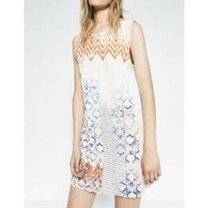 𝅺zara Collection Geometric Sleeveless Shift Dress small